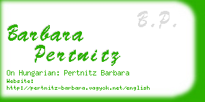 barbara pertnitz business card